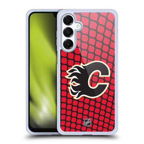 NHL Calgary Flames Net Pattern Soft Gel Case for Samsung Galaxy A16 5G & MagSafe