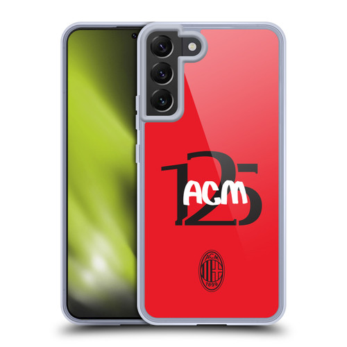 AC Milan 125th Anniversary Typography Soft Gel Case for Samsung Galaxy S22+ 5G & MagSafe