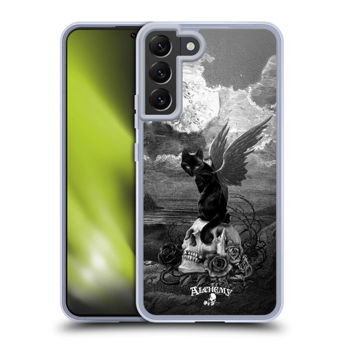 Alchemy Gothic Cats Nine Lives Of Poe Skull Soft Gel Case for Samsung Galaxy S22+ 5G & MagSafe