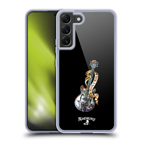 Alchemy Gothic Illustration Rock'it 56 Guitar Soft Gel Case for Samsung Galaxy S22+ 5G & MagSafe