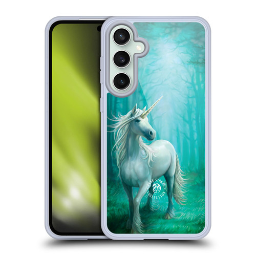 Anne Stokes Mythical Creatures Forest Unicorn Soft Gel Case for Samsung Galaxy S23 FE 5G & MagSafe