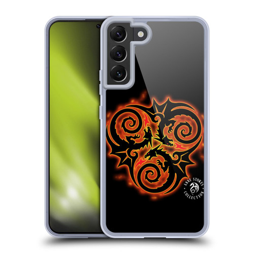 Anne Stokes Fire Tribal Triple Dragon Soft Gel Case for Samsung Galaxy S22+ 5G & MagSafe