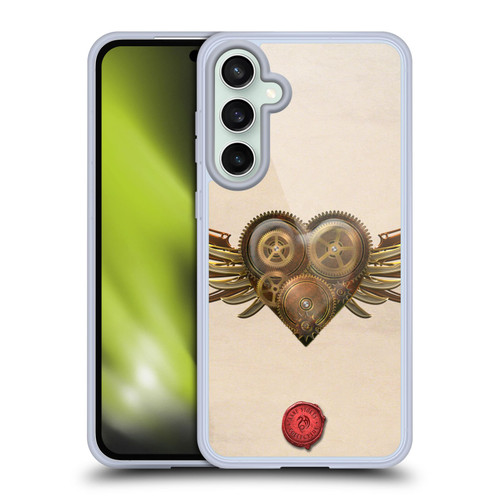 Anne Stokes Steampunk Winged Cog Heart Soft Gel Case for Samsung Galaxy S23 FE 5G & MagSafe
