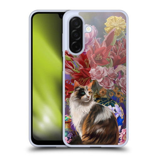 Nene Thomas Art Cat With Bouquet Of Flowers Soft Gel Case for Samsung Galaxy A26 5G