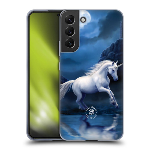 Anne Stokes Mythical Creatures Moonlight Unicorn Soft Gel Case for Samsung Galaxy S22+ 5G & MagSafe