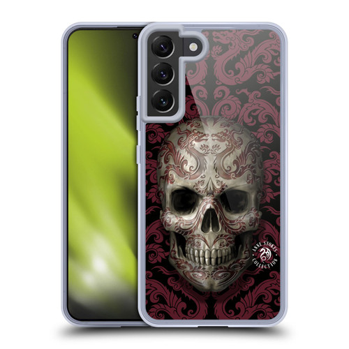 Anne Stokes Oriental Skull Dragon Swirl Pattern Soft Gel Case for Samsung Galaxy S22+ 5G & MagSafe