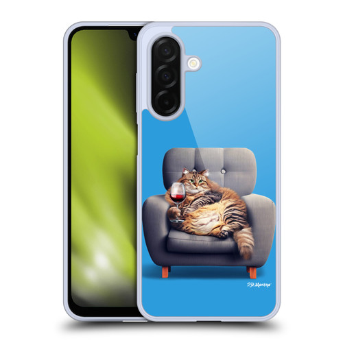 P.D. Moreno Furry Fun Artwork Fat Cat Armchair Soft Gel Case for Samsung Galaxy A26 5G