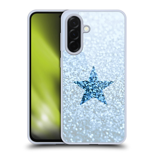 Monika Strigel Glitter Star Pastel Rainy Blue Soft Gel Case for Samsung Galaxy A36 5G