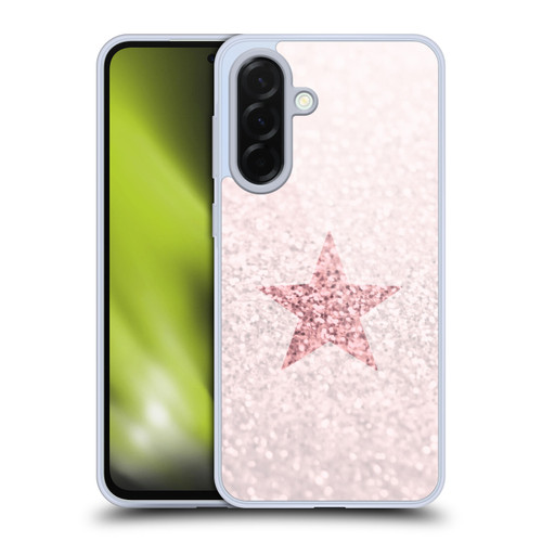 Monika Strigel Glitter Star Pastel Rose Pink Soft Gel Case for Samsung Galaxy A36 5G
