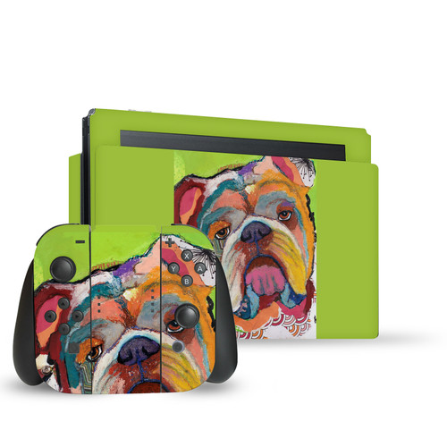 Michel Keck Art Mix Bulldog Vinyl Sticker Skin Decal Cover for Nintendo Switch Bundle