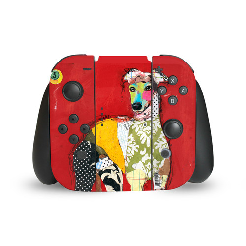 Michel Keck Art Mix Greyhound Vinyl Sticker Skin Decal Cover for Nintendo Switch Joy Controller