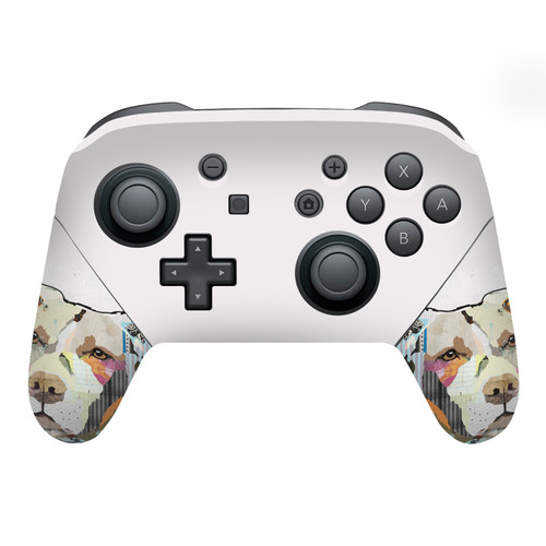 Michel Keck Art Mix Pitbull Vinyl Sticker Skin Decal Cover for Nintendo Switch Pro Controller