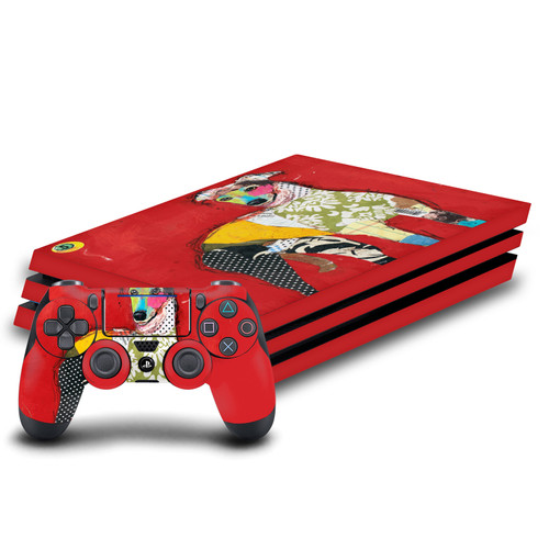 Michel Keck Art Mix Greyhound Vinyl Sticker Skin Decal Cover for Sony PS4 Pro Bundle