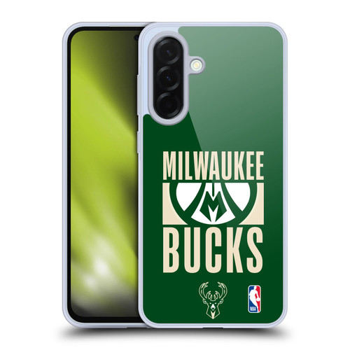 NBA Milwaukee Bucks Typography Soft Gel Case for Samsung Galaxy A36 5G