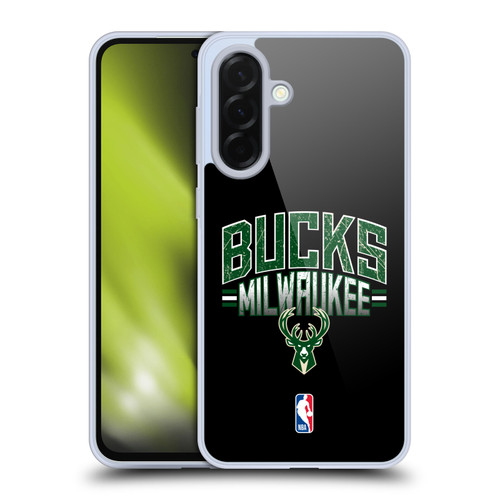 NBA Milwaukee Bucks Logo Black Soft Gel Case for Samsung Galaxy A36 5G