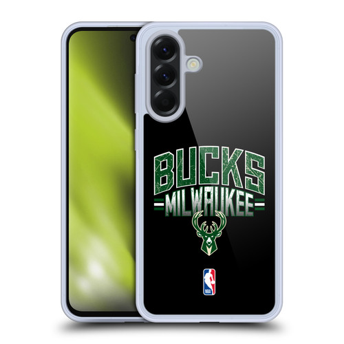 NBA Milwaukee Bucks Logo Black Soft Gel Case for Samsung Galaxy A56 5G