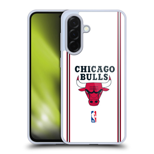NBA Chicago Bulls Logo White Design Soft Gel Case for Samsung Galaxy A36 5G