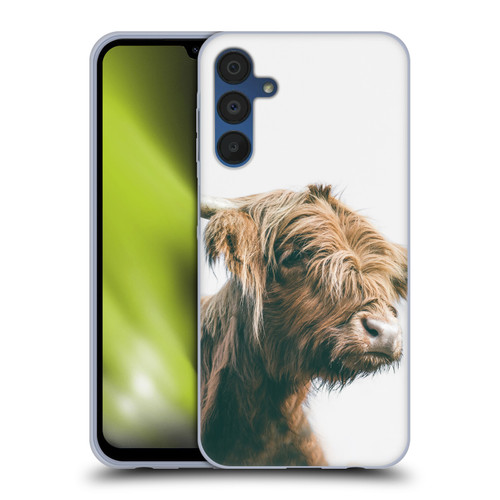 Patrik Lovrin Animal Portraits Majestic Highland Cow Soft Gel Case for Samsung Galaxy A15 & MagSafe