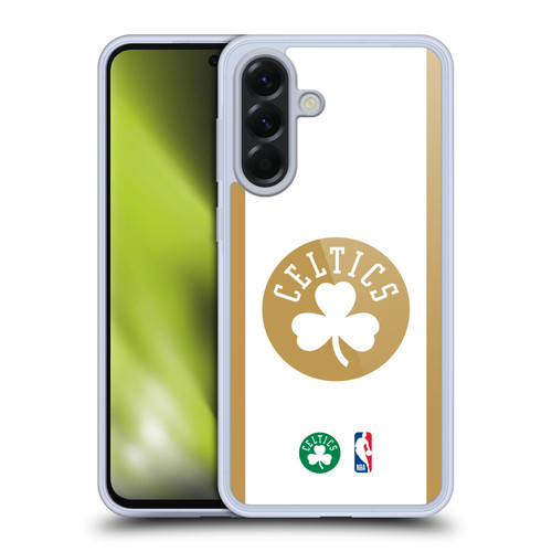 NBA Boston Celtics Logo White Gold Design Soft Gel Case for Samsung Galaxy A56 5G