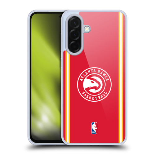 NBA Atlanta Hawks Logo Red Design Soft Gel Case for Samsung Galaxy A36 5G