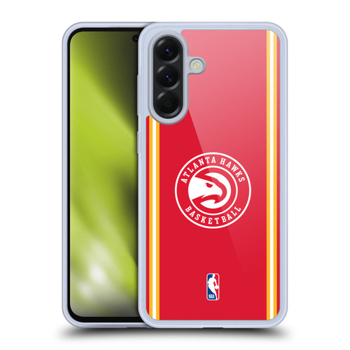 NBA Atlanta Hawks Logo Red Design Soft Gel Case for Samsung Galaxy A56 5G