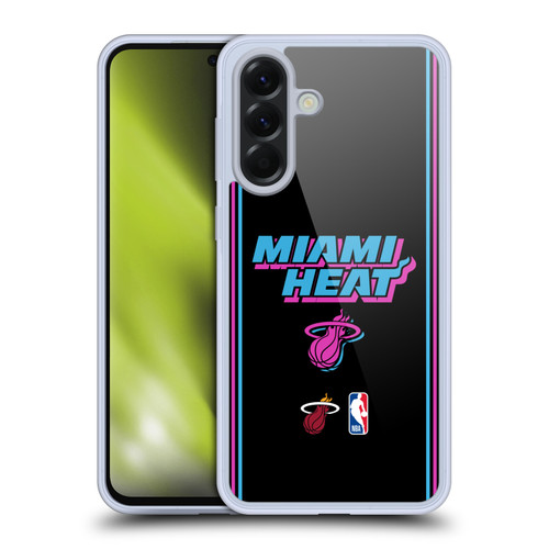 NBA Miami Heat Logo Black Vice Nights Design Soft Gel Case for Samsung Galaxy A56 5G