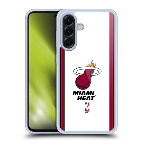 NBA Miami Heat Logo White Design Soft Gel Case for Samsung Galaxy A56 5G