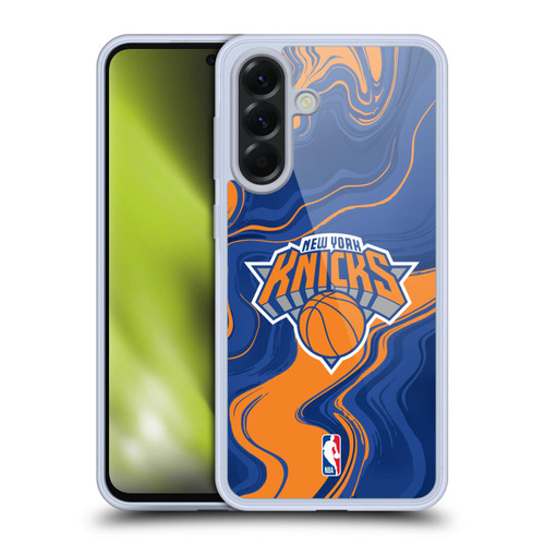 NBA New York Knicks Marble Agates Soft Gel Case for Samsung Galaxy A56 5G