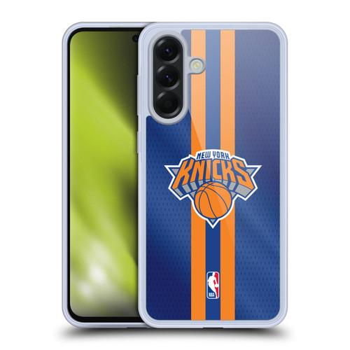 NBA New York Knicks Stripes Soft Gel Case for Samsung Galaxy A56 5G