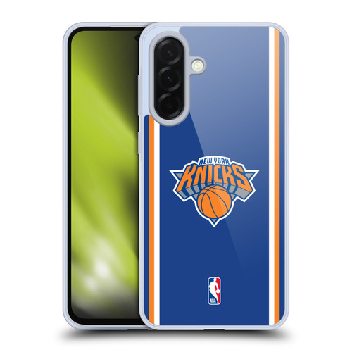NBA New York Knicks Logo Blue Design Soft Gel Case for Samsung Galaxy A36 5G