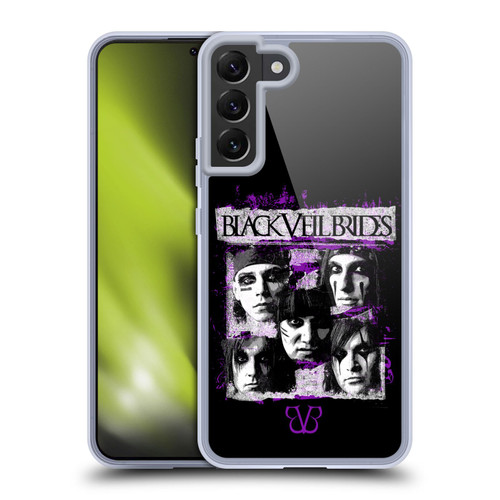 Black Veil Brides Band Art Grunge Faces Soft Gel Case for Samsung Galaxy S22+ 5G & MagSafe