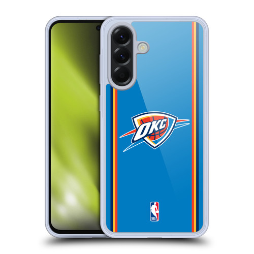 NBA Oklahoma City Thunder Logo Blue Design Soft Gel Case for Samsung Galaxy A56 5G