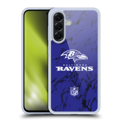 NFL Baltimore Ravens Graphics Coloured Marble Soft Gel Case for Samsung Galaxy A56 5G