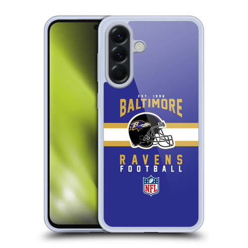 NFL Baltimore Ravens Graphics Helmet Typography Soft Gel Case for Samsung Galaxy A56 5G