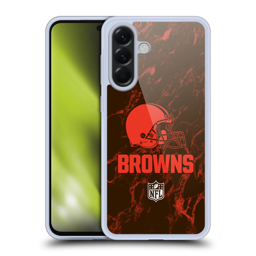 NFL Cleveland Browns Graphics Coloured Marble Soft Gel Case for Samsung Galaxy A56 5G