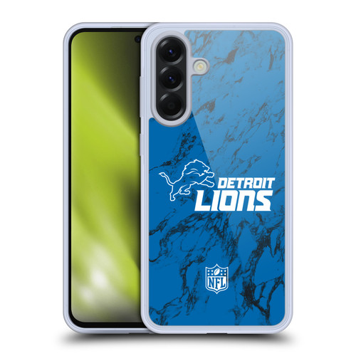 NFL Detroit Lions Graphics Coloured Marble Soft Gel Case for Samsung Galaxy A56 5G