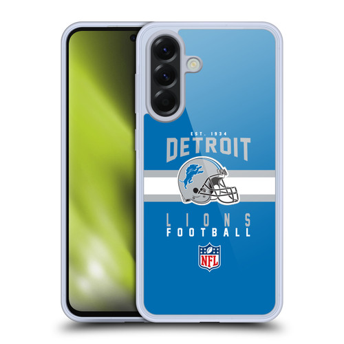 NFL Detroit Lions Graphics Helmet Typography Soft Gel Case for Samsung Galaxy A56 5G