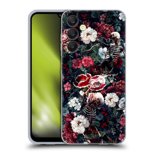 Riza Peker Skulls 9 Skeletal Bloom Soft Gel Case for Samsung Galaxy A25 5G