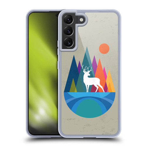Dave Loblaw Contemporary Art Mountain Deer Soft Gel Case for Samsung Galaxy S22+ 5G & MagSafe