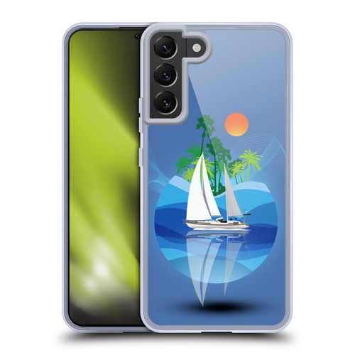 Dave Loblaw Contemporary Art Tropical Waters Soft Gel Case for Samsung Galaxy S22+ 5G & MagSafe