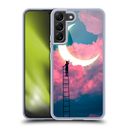 Dave Loblaw Sci-Fi And Surreal Boy Painting Moon Clouds Soft Gel Case for Samsung Galaxy S22+ 5G & MagSafe