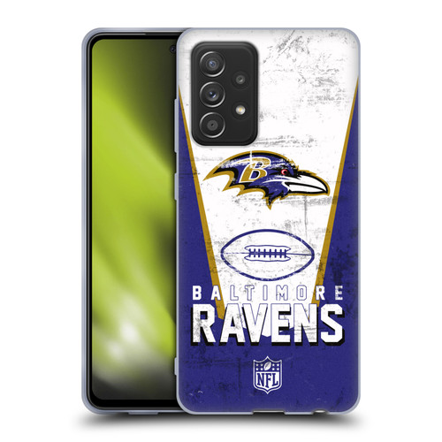 NFL Baltimore Ravens Logo Art Banner Soft Gel Case for Samsung Galaxy A52 / A52s / 5G (2021)
