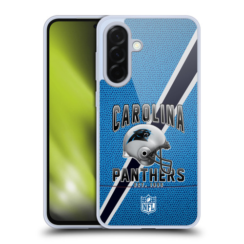 NFL Carolina Panthers Logo Art Football Stripes Soft Gel Case for Samsung Galaxy A36 5G