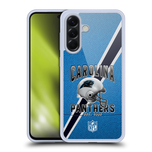 NFL Carolina Panthers Logo Art Football Stripes Soft Gel Case for Samsung Galaxy A56 5G