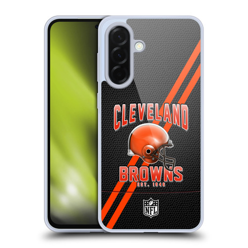 NFL Cleveland Browns Logo Art Football Stripes Soft Gel Case for Samsung Galaxy A36 5G