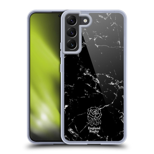 England Rugby Union Marble Black Soft Gel Case for Samsung Galaxy S22+ 5G & MagSafe