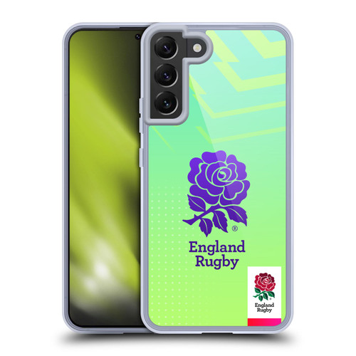 England Rugby Union This Rose Means Everything Logo in Neon Green Soft Gel Case for Samsung Galaxy S22+ 5G & MagSafe