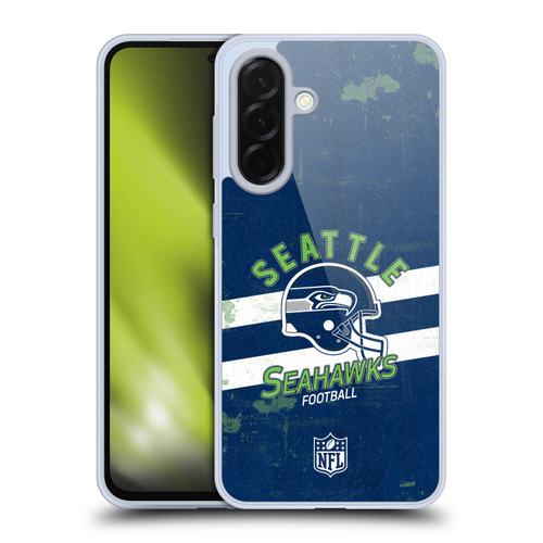 NFL Seattle Seahawks Logo Art Helmet Distressed Soft Gel Case for Samsung Galaxy A36 5G