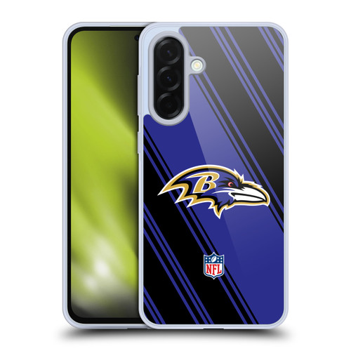 NFL Baltimore Ravens Artwork Stripes Soft Gel Case for Samsung Galaxy A36 5G