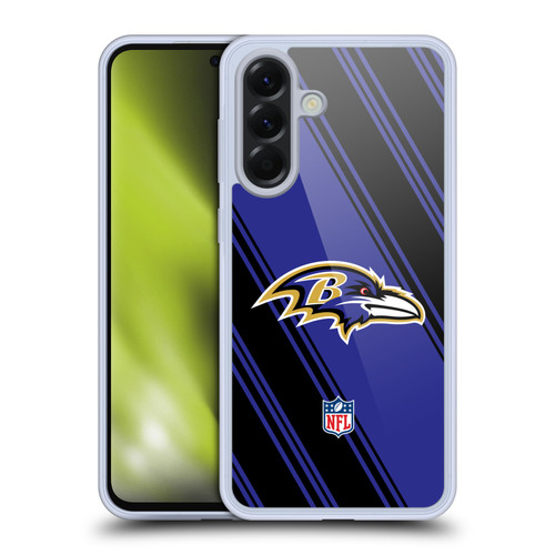 NFL Baltimore Ravens Artwork Stripes Soft Gel Case for Samsung Galaxy A56 5G
